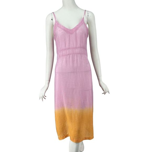 Anthropologie X Lacausa Orange Motif Alma Slip Dress Size Small NWT - Picture 1 of 11